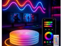 One94Store 5 Meter Smart RGB Neon LED Strip Lights with App & Remote | Music Sync Rope Light for Room, Gaming, Party, Diwali & Home Decoration