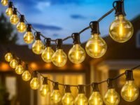 One94Store G40 Globe String Lights | 25 Ft Outdoor String Light with 25 Edison Bulbs | Waterproof Warm White Decorative Lights for Balcony, Backyard, Porch, Garden & Home Décor