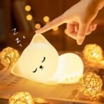One94Store Sleeping Cat Rechargeable Silicone Night Lamp - Cozy Cat LED Lamp, Kids Night Light, Nursery Decor, Birthday Gift, Silicone LED Light, Multicolor