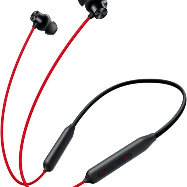 OnePlus Bullets Wireless Z2 Bluetooth 5.0 in Ear Earphones, Bombastic Bass – 12.4 mm Drivers, 30 Hrs Battery Life (Acoustic Red)