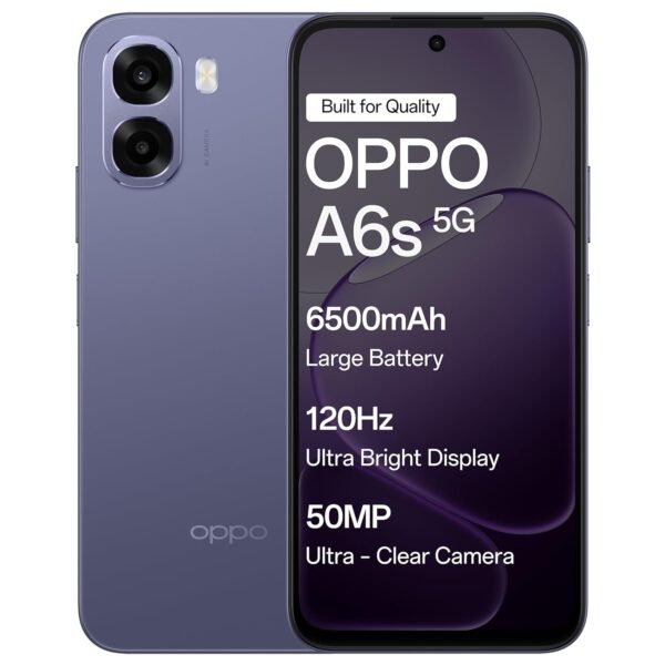 Oppo A6s 5G (Plum Purple, 4GB RAM,128GB Storage) with No Cost EMI/Additional Exchange Offers