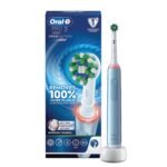 Oral-B Pro 3 Rechargeable Rotating Electric Toothbrush for Adults, 3 Cleaning Modes with Pressure Sensor, 2 Min Timer with Quadpacer, 2 Year Warranty by Oral B, IPX7 Water Resistant, Round Brush Head