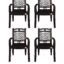 PETALS Plastic Chairs Set of 4 | Stackable Fiber Arm Chair For Drawing/Living Room | Armchairs For Home/Office/Garden/Indoor & Outdoor | Cap Upto 150 Kgs | Choco Brown, 4 Pcs, Swiss | 3 Years Warranty