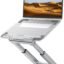 PLIXIO Adjustable Laptop Stand with 360° Rotating Base Tabletop Ergonomic Foldable Portable Holder Compatible for MacBook, HP, Dell, Lenovo & All Other Notebook (Sliver) (A06)