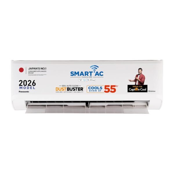 Panasonic 1.5 Ton 3 Star, New Star rated, Premium WiFi Inverter Smart Split AC (DustBuster Tech, Matter Enabled, AI, Higher Airflow, Copper Cond., 8in1 Convertible, 2-Way,PM0.1 Filter,CS/CU-SU18BKY3W,White)