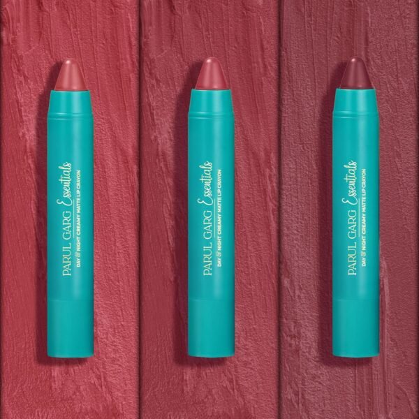 Parul Garg Beauty All-Time Bestsellers Lip Crayon Set | Top 3 Creamy Matte Lipsticks | Rose Pink, Berry & Fuchsia | Bestselling Shades | Vegan, Paraben-Free | Made in India (Go-To Neutrals)