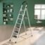 Plantex Ladder for Home 7 Steps/Foldable Ladder with Anti-Skid Wide Steps (30L x 20W cm)/Strong D-Shape Pipe with X-Support for More Stability/5 Year Warranty(Apex-White)