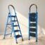 Plantex Ladder for Home - Premium Steel Foldable 5-Step Ladder - Anti Skid Strong Steps with 5 Years Manufacturer Warranty (Blue & Black)