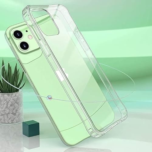 Prolet Case Cover Compatible with iPhone 12 Case Cover Clear Transparent Shockproof Protective Phone Soft Silicone Slim Cover Compatible with iPhone 12 (Transparent)