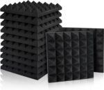 Pyramid Soundproofing Studio Acoustic Foam 1'x1' - 2 Inches (Pack of 12) High Density, Soundproof Foam, Noise Reduction,Echo Absorption (Studio Charcoal, Pack of 12)