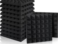 Pyramid Soundproofing Studio Acoustic Foam 1'x1' - 2 Inches (Pack of 12) High Density, Soundproof Foam, Noise Reduction,Echo Absorption (Studio Charcoal, Pack of 12)