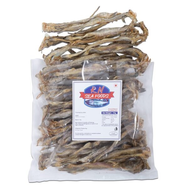 R N Sea Foods Dry Bombay Duck Fish (Bombil), Human Consumption Dry Fish,Sun Dried, No Added Salt (250g)