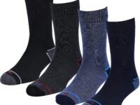 RC. ROYAL CLASS Men's Thick & Warm Woolen Calf Length Towel Multicolored Socks, Pack of 4, Winter Wear Terry Cushioned Thermal Socks For Men
