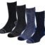 RC. ROYAL CLASS Men's Thick & Warm Woolen Calf Length Towel Multicolored Socks, Pack of 4, Winter Wear Terry Cushioned Thermal Socks For Men