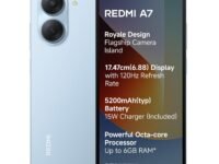 REDMI A7 4G (Sky Blue, 3 GB RAM, 64GB Storage) | Large 17.48cm (6.88) Smooth 120Hz Display | 5200mAh 2-Day Battery | Royale Design | Charger in the Box