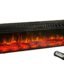 RVA Decorative Electric Fireplace, 48x16x6 inches, with Remote & heating option, Matt black