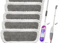Reusable Mop Pads Compatible with Swiffer PowerMop, 16x6.7Inch Microfiber Floor Mop Pads, Grey Pads, 5 Pack