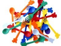 Reusable Plastic Spoon And Fork Set. 12 Spoons&12 Forks. Kids Friendly And Ideal For Birthday Parties, Get Together, Picnic, Lunch Box And More.