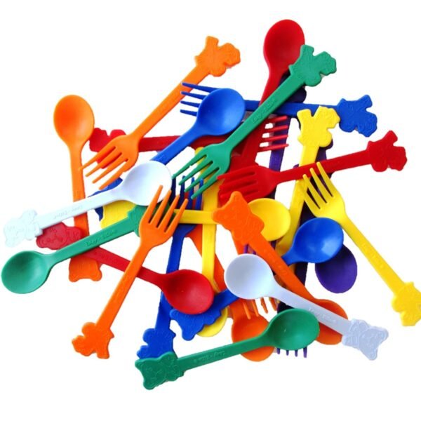 Reusable Plastic Spoon And Fork Set. 12 Spoons&12 Forks. Kids Friendly And Ideal For Birthday Parties, Get Together, Picnic, Lunch Box And More.