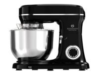 Rossmann Stand Mixer, Professional 1600 Watts 100% Pure Copper Motor, 5.5 Lit removeable SS Bowl, 4 Safety Features, Metal Gears & Planetary Rotation, Teflon Coated Accessories, Black