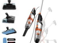 SEZNIK Vacuum Cleaner for Home Use Wet and Dry | Floor Mopping & Wet Spills + Dry Vacuuming | Turbo Sweep 3-in-1 Handheld Vacuum Cleaner | Corded, 600W, 20kpa Suction | 200ml Water Tank (SZ-V07)