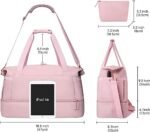 SKYTONE Travel Bags for Men & Womens, Sports Travel Duffel Bag with USB Charging Port, Weekender Overnight Bag with Wet Pocket and Shoes Compartment for Men & Women Multipurpose Use (Pink)