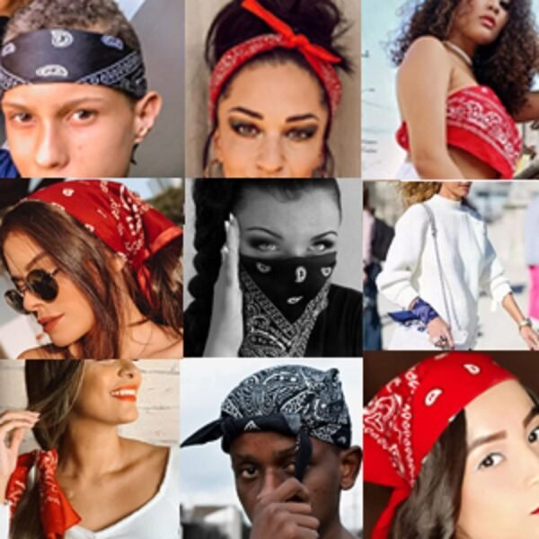 SPIN CART Soft Breathable Cotton Paisley Bandana Handkerchief For Hair Head Bike For Men & Women