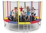 STEP OVER 6FT,8FT,10FT,12FT, 14FT, 16FT Trampoline (16 FEET) for Kids|Adults || Indoor/Outdoor (Supports Upto 375 kgs)||Enclosure net and Poles Safety Jumping Mat||Heavy Duty||2026 Edition