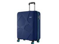 Safari Cabin Pentagon Pro 8 Wheels 55Cm Trolley Bag Hard Case Polypropylene, 360º Wheeling Carry on Luggage for Men & Women, Suitcase for Travel, Navy
