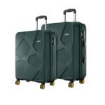 Safari Cabin Pentagon Pro 8 Wheels Set of 2(+ Medium)Trolley Bags,Hard Case Polypropylene, 360º Wheeling Luggage for Men & Women, Suitcase for Travel, Trolley Bags for Travel, Dusk Green|Spinner Wheel