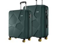 Safari Cabin Pentagon Pro 8 Wheels Set of 2(+ Medium)Trolley Bags,Hard Case Polypropylene, 360º Wheeling Luggage for Men & Women, Suitcase for Travel, Trolley Bags for Travel, Dusk Green|Spinner Wheel