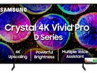 Samsung 108 cm (43 inches) D Series Brighter Crystal 4K Vivid Pro Ultra HD Smart LED TV UA43DUE77AKLXL (Black)