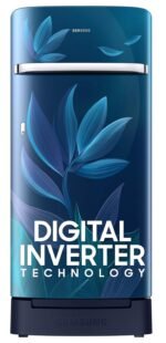 Samsung 189 L, 5 Star, Digital Inverter, Direct-Cool Single Door Refrigerator (RR21D2H259U/HL, Paradise Bloom Blue, Base Stand Drawer)