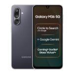 Samsung Galaxy M36 5G Mobile (Velvet Black, 8GB RAM, 128GB Storage) | Google Gemini| Gorilla Glass Victus+ | 7.7mm | AI Enhanced 50MP OIS Triple Camera| Nightography| Lag-free Gaming | Without Charger