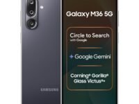 Samsung Galaxy M36 5G Mobile (Velvet Black, 8GB RAM, 256GB Storage) | Google Gemini| Gorilla Glass Victus+ | 7.7mm | AI Enhanced 50MP OIS Triple Camera| Nightography| Lag-free Gaming | Without Charger
