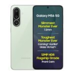 Samsung Galaxy M56 5G Mobile (Light Green,8GB RAM,256GB Storage)| Segment's Slimmest|Gorilla Glass Victus+| 10 Bit HDR Video| 50MP Camera| AI | Vapour Cooling Chamber| Lag-free Gaming| Without Charger