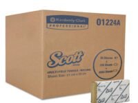 Scott Multi Fold Hand Towel 1224A - M Fold Towel - 30 Packs x 150 Sheets - Brown Folded Towel Sheets 22 cm X 21 cm (4500 Total)