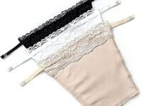Shoppy Villa - Cotton Clip On Camisole for Women Mock Lace | Cleavage Cover | Deep Neck Cover Up Inners Cami Secret | Slip for Women Inner | Free Size | Set of 3