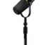 Shure MV7+ Podcast Microphone with Stand. Enhanced Audio, LED Touch Panel, USB-C & XLR Outputs, Auto Level Mode, Digital Pop Filter, Reverb Effects, Podcasting, Streaming, Recording - Black