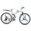 Skyride BMV X6 Foldable Cruiser Bicycle | 26-Inch White Bike with 21-Speed Gears, Dual Disc Brakes, Hydraulic Suspension, and Strong Carbon Steel Frame | Great for City Rides and Off-Road Adventures