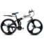 Skyride Bikes X6 Series BM Cycle – Foldable Bicycle with 21-Speed Gears, Carbon Steel Frame, Dual Suspension & Disc Brakes for a Smooth & Comfortable Ride | Ideal for City Rides | Black & White