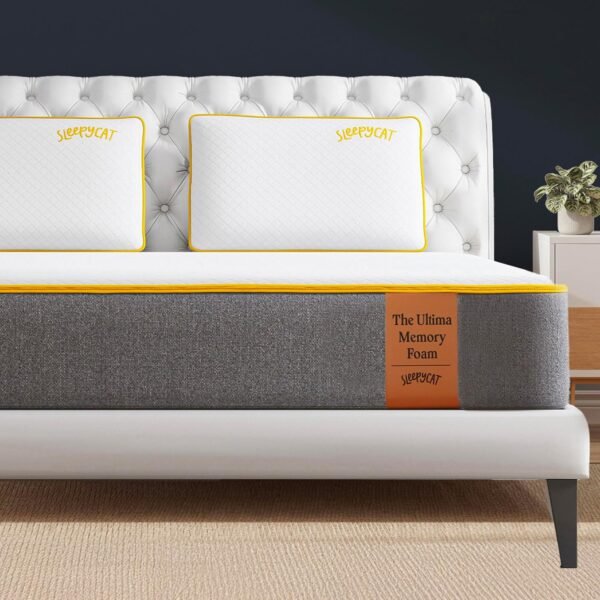 SleepyCat Ultima Mattress with AirGen™ Memory Foam | 8-inch | Medium-Soft Feel for Hotel-Like Comfort | CoolTEC™ Fabric for 4º Cooler Sleep | 10 Years Warranty (QueenSize, 78x60x8 Inches)