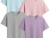 Sleepynuts Women Boyfriend Plain Round Neck Half Sleeve T-Shirt