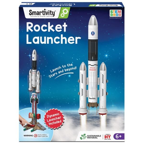 Smartivity DIY Rocket Launcher Kit for Kids 6, 7, 8, 9, 10, 11, 12 Years Old | Build Your Own Rocket and Launcher | Birthday Gift for Smart Kids | DIY Science Toy for Boys & Girls 6-12 Year