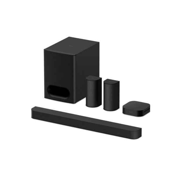 Sony Bravia Theatre System 6(HT-S60) Real 5.1ch 1000W,Dolby Atmos/DTS:X Soundbar Home Theatre with Powerful subwoofer & Wireless Rear Speakers,Voice Zoom3,BCA App, Bluetooth,HDMI eARC