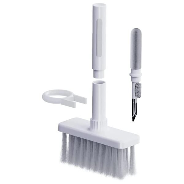 Sounce Cleaning Soft Brush Keyboard Cleaner 5-in-1 Multi-Function Computer Cleaning Tools Kit Corner Gap Duster Keycap Puller for Bluetooth Earphones Lego Laptop AirPods Pro Camera Lens (White)