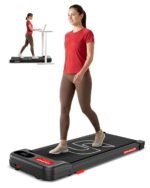 Sparnod Fitness STH-3001 Walking Pad for Home Use, 2.5 HP Motor 1–6 km/h Speed, Manual Incline 2 Levels, LED Display for Time, Distance, Speed & Calories, Compact Treadmill, 90kg Max Weight
