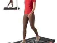 Sparnod Fitness STH-3001 Walking Pad for Home Use, 2.5 HP Motor 1–6 km/h Speed, Manual Incline 2 Levels, LED Display for Time, Distance, Speed & Calories, Compact Treadmill, 90kg Max Weight