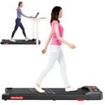 Sparnod Fitness STH-3002 Home Use Walking Pad & Treadmill | Compact, Ultra-Slim, Ready to Use | Shock Absorption | LED Display | 2% Manual Incline | 100 Kg Capacity
