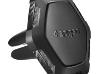 Spigen Air Vent Car Mobile Holder QS11, Strong Magnet, Compact Design, Stable Hold, Metal Plate Included Compatible with Most Smartphone Devices - Black